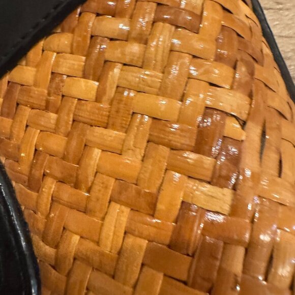 Etienne Aigner Rattan Shoulder Bag Tote EUC - Picture 4 of 11